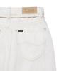 LEE Women Linen Midi Denim Skirt Ecru