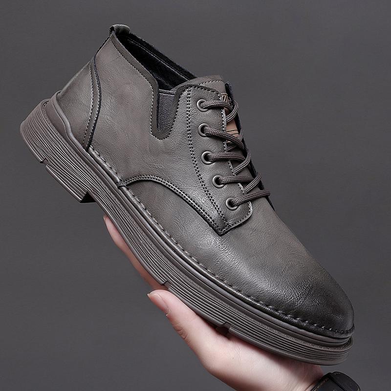 Classic Men's Genuine Leather Shoes Office Business Shoes Outdoor Men's Casual Shoes Fashion Thick Sole Shoes Anti Slip Durable