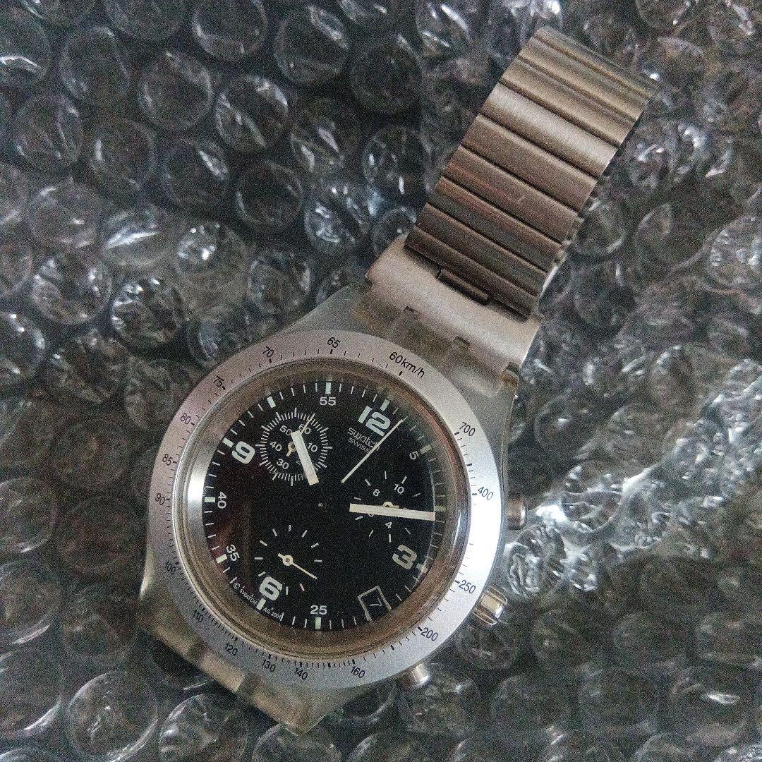 Used Swatch Chronograph Quartz Watch Main Unit New Battery Operation