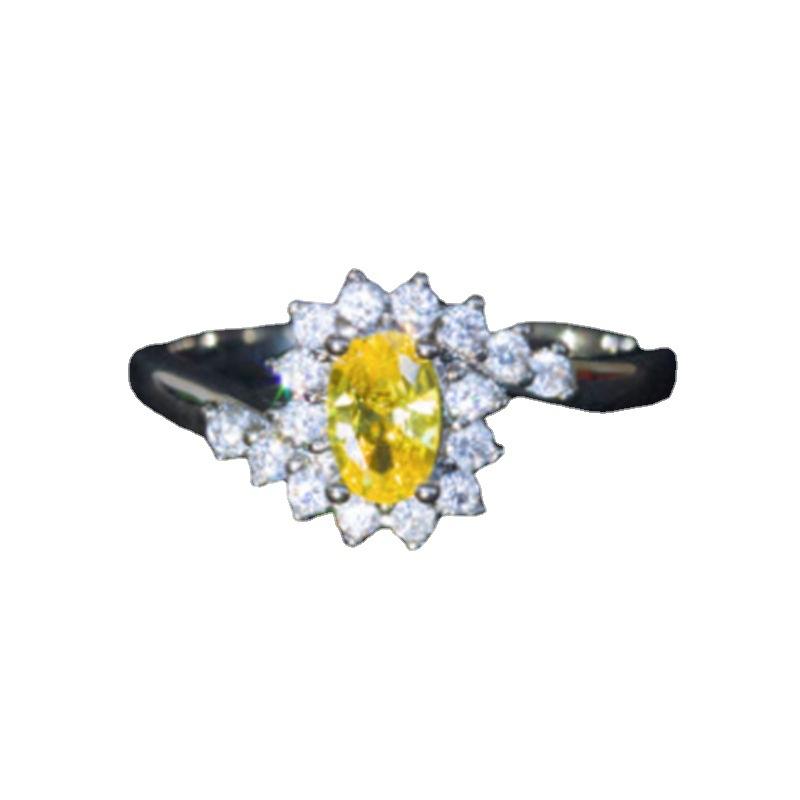 Women'S Creative Sapphire Blue Zircon Women'S Ring, Jewelry