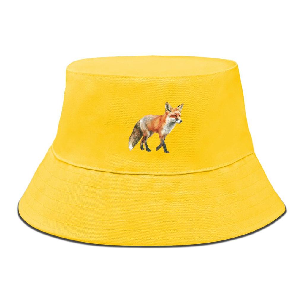 Lifelike Fox Print Bucket Hat , Animal Fisherman Hat Beach Unisex Summer Beach Cap