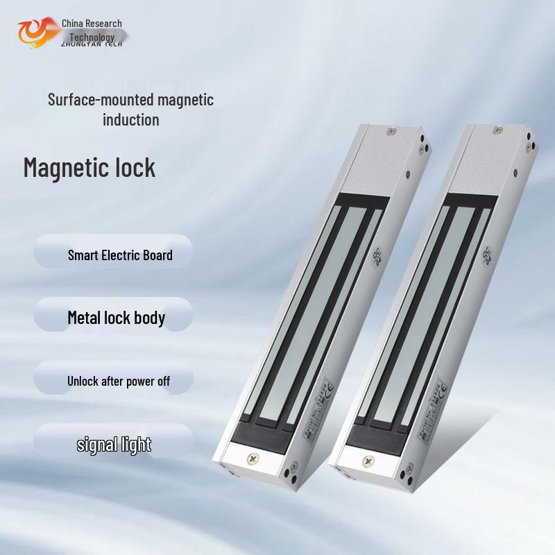 280KG Electromagnetic Lock for Single or Double Doors, Suitable for Outdoor Iron Gates and Indoor Glass Doors