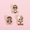 Cartoon-Mädchen-Charakterkostüm-Bilder Emaille-Anstecker Individuell Ethnisch-Stil Figur Souvenir-Broschen Revers-Abzeichen Schmuck Geschenk