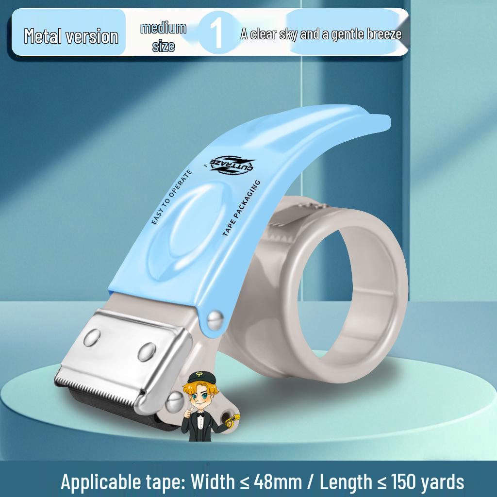 Two-Inch Metal Transparent Tape Cutter - Convenient Box Sealer.