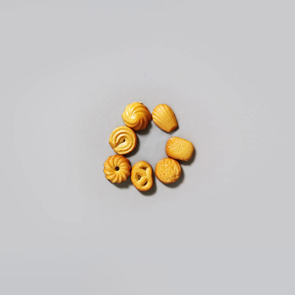 Moin Moin Miniature Scale Afternoon Cafe Time Coffee Plates and Food 1/6 11-Piece Set Bread, Cup, Snacks, Sweets, Pretzels, Donuts, Realistic,