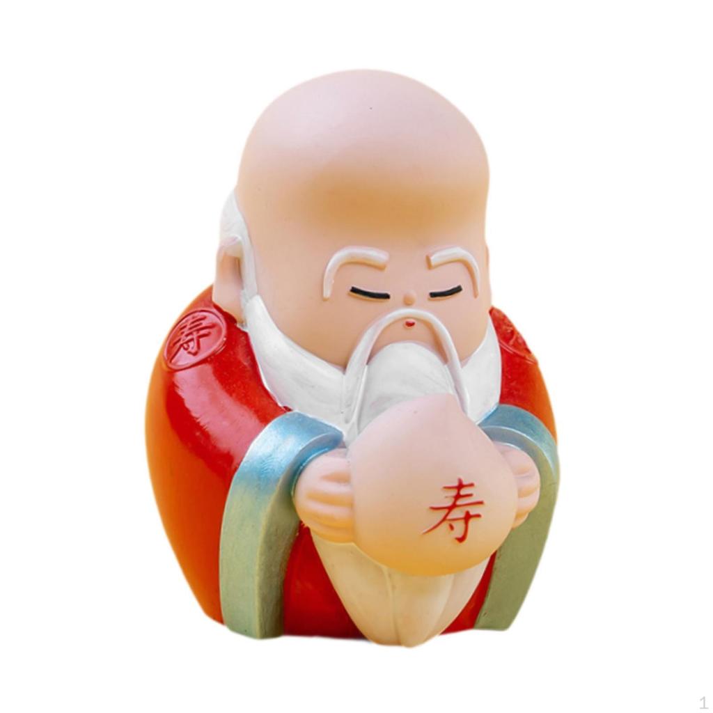 Chinese God Figure Miniature Decoration Year Figurine Desktop Ornament for Party Favors
