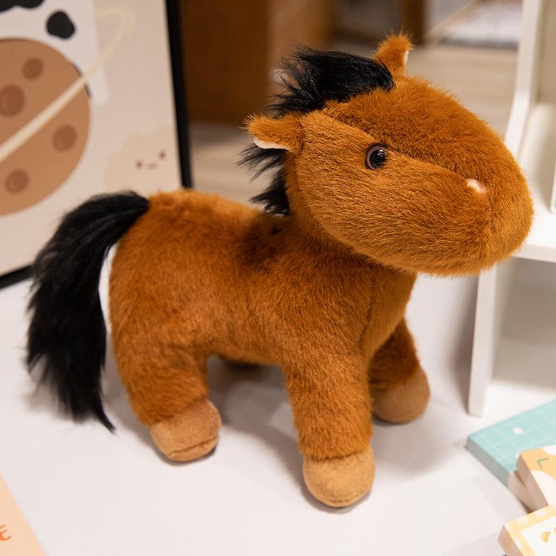 New Simulated Horse Plush Toy Pony Doll Home Decoration Zoo Event Gift Children's Doll