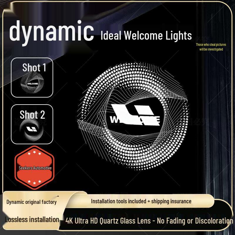 Perfect for Ideal L9 Welcome: ONE Car Door Projection and Dynamic L6, L7, L8 Ambient MEGA Welcome Lights.