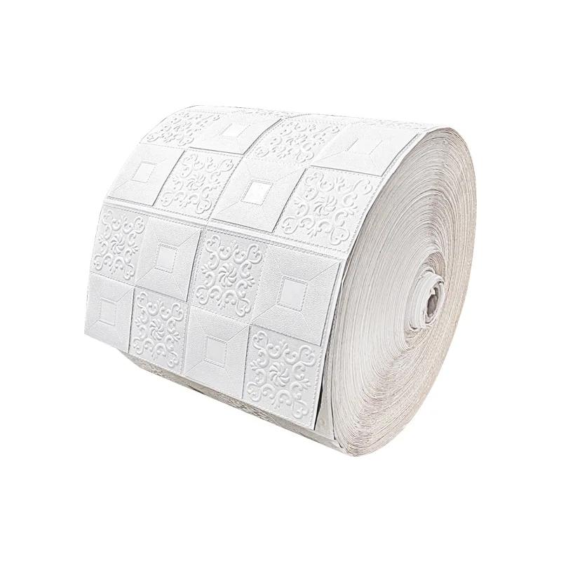 3/5/10m 3D Self-Adhesive Wallpaper Continuous Waterproof Brick Wall Stickers Living Room Bedroom Children's Room Home Decoration