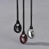 Light Luxury High-End Geometric Oval Drop Glaze Pendant, Long Pull Rope Sweater Chain, Niche Fashion Commuter Necklace