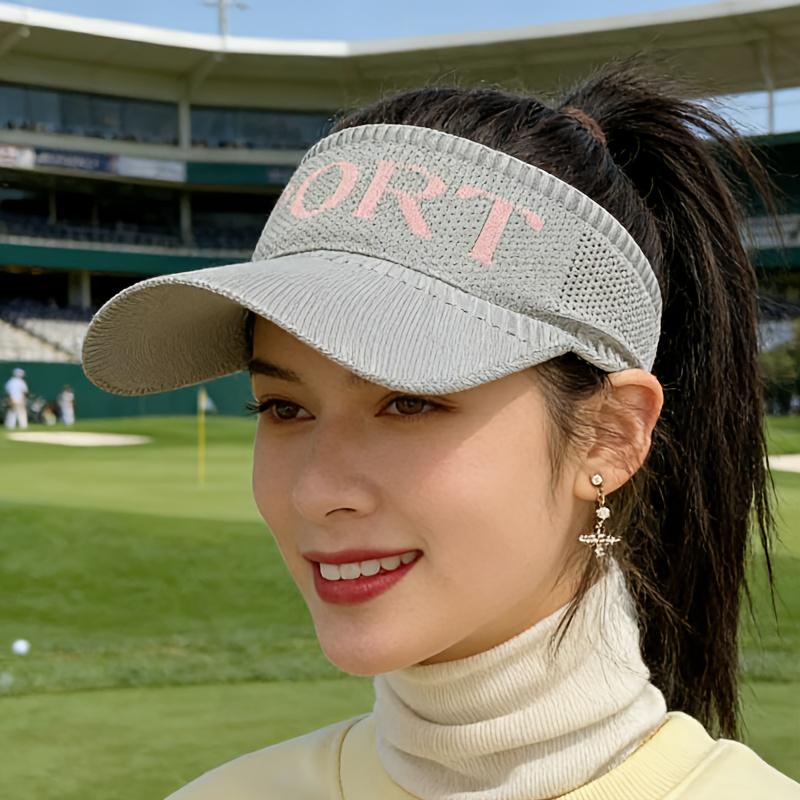 

SPORT Open-top ponytail sun hat with knitted mesh breathable sun protection and elastic band. Adjustable світло-сірий колір