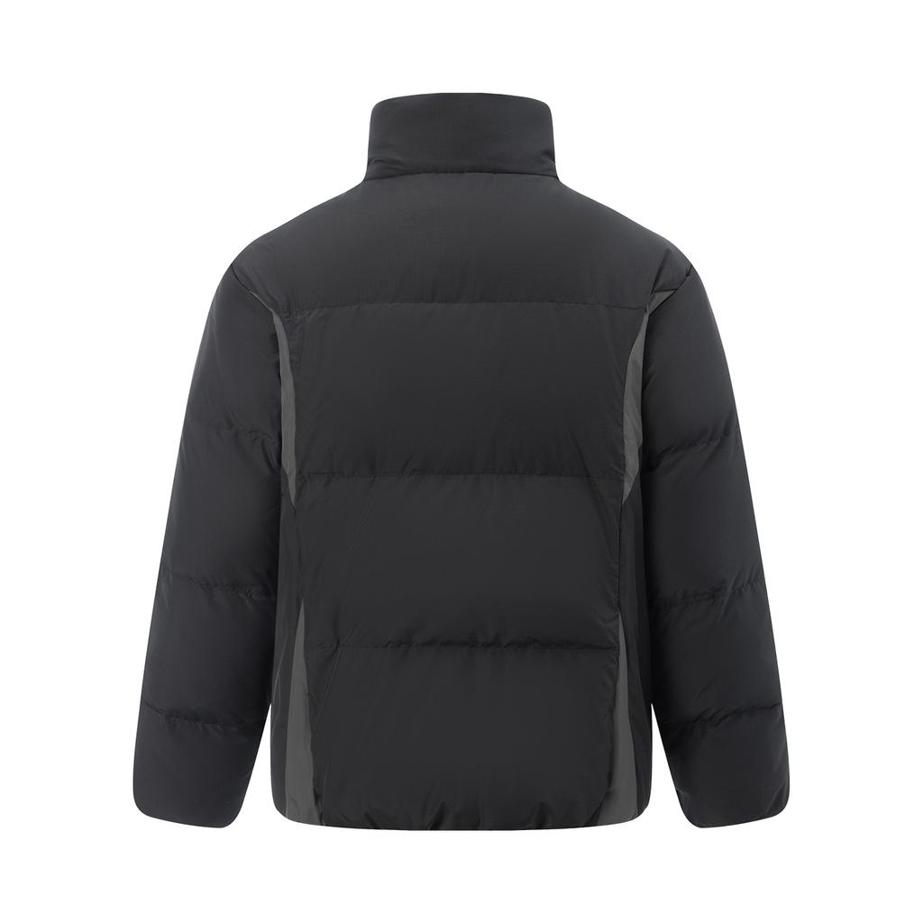 Li Ning Sports Lifestyle Series Warm 3D Loose Stand Collar Letter Printed Down Jacket Men Jacket AYMV257-3