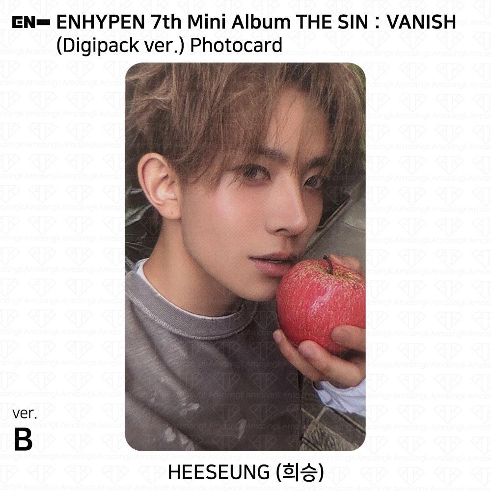 ENHYPEN Das 7. Mini-Album THE SIN:VANISH Digipack-Version. Fotokarte KPOP K-POP