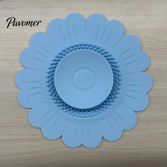 Bionic Sunflower Strainer Silicone Floor Drain Mat, Petal Design Anti-Clog Sink Anti Odor Filter Hair Filter, Odor-Proof Drainage Protector