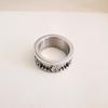 Anillo de Engranaje Acero de Titanio Cepillado Anillo de Descompresión Hip Hop Accesorios Industriales para Hombres