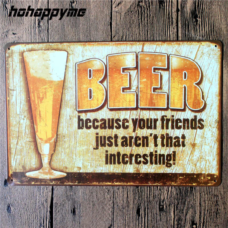 Vintage Tin Beer Signs Antique Decorative Metal Plaques Beer Carteles Vintage Metal Plaque Metal Vintage Pub 20*30cm