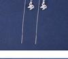 S925 Sterling Silver Swan Tassel Earrings - 2026 Korean Style: Long, Versatile, Fashionable for Women