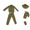 2Pcs 1/6 Uniform Full Set Handmade Doll Clothes Outfit Miniature Clothing and Pants for 12 inch Male