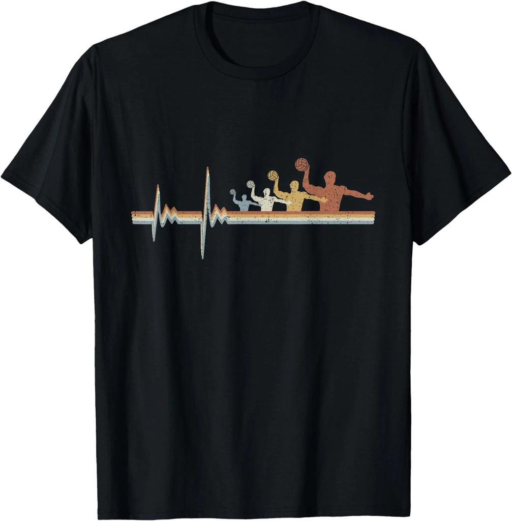 Retro Water Polo EKG Heartbeat - Vintage Water Polo T-Shirt