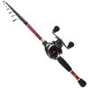 SOUGAYILANG Combo mulinello da pesca Canna da pesca telescopica da 1,8 m-2,4 m e mulinello da pesca con lancio 18 + 1BB per strumenti per la pesca alla carpa