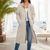 Women's Fashion Casual Plus Size Hooded  Long-Sleeve Solid Jacket