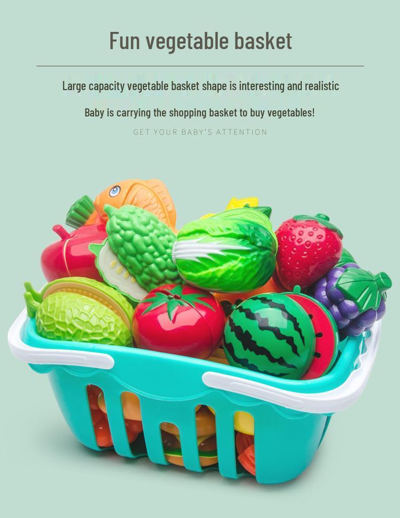 Kids' Cross-Border Pretend Play Kitchen Set: Fun Fruit & Vegetable Cutting Toys