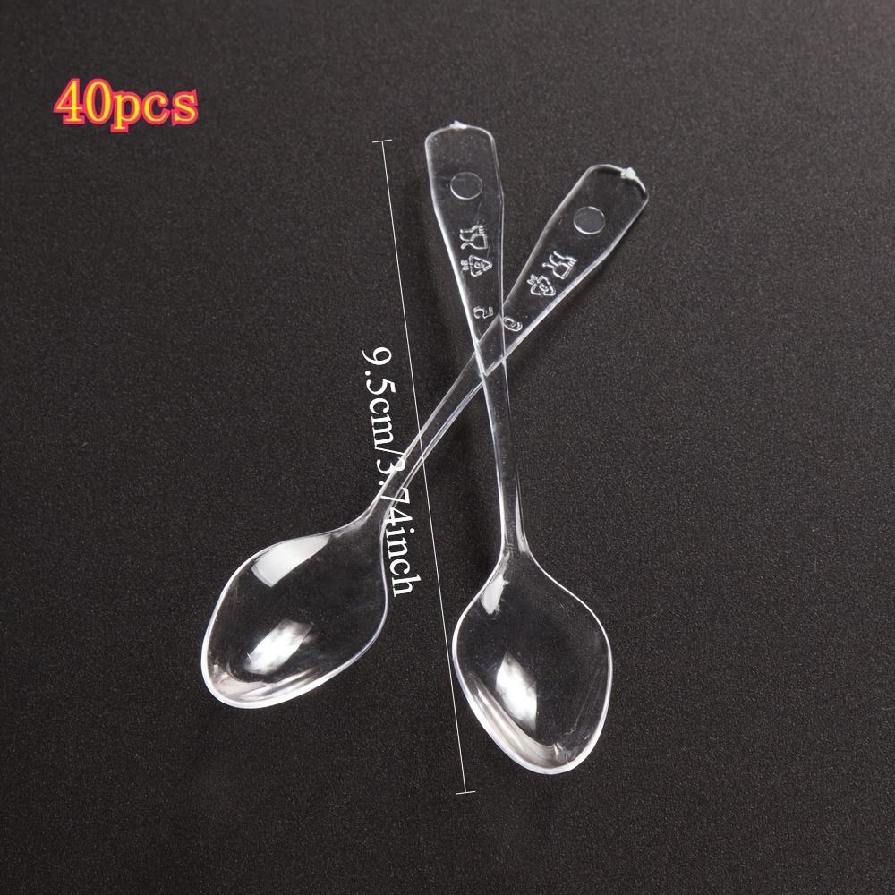 40/120pcs Mini dessert spoons, cake spoons, including ice cream tasting, pudding cake, and mousse spoons, are perfect for bakery shops, cake