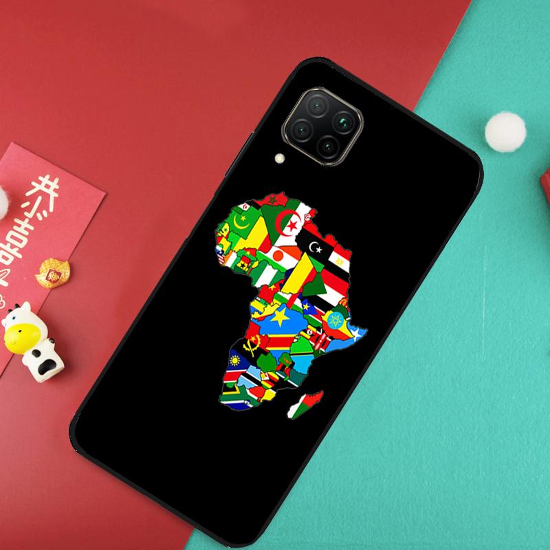 Africa Map Geography For Huawei Nova Y73 Y70 Y72 Y60 Y90 Y61 Y91 8i 7i 11i 12i 12s 9 10 SE P20 P30 P40 Lite Case