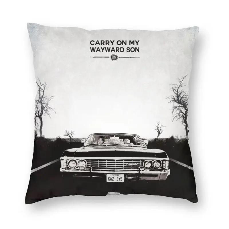 Retro Supernatural Pillow Case Home Decoration TV Demon Hunters Wincherter Bros Nordic Cushion Cover Soft Pillowcase Driver