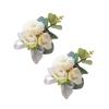 2pcs Elegant Wrist Flowers for Girls' Wedding Accessories Bridesmaids Wristbands in Classical Color Optional