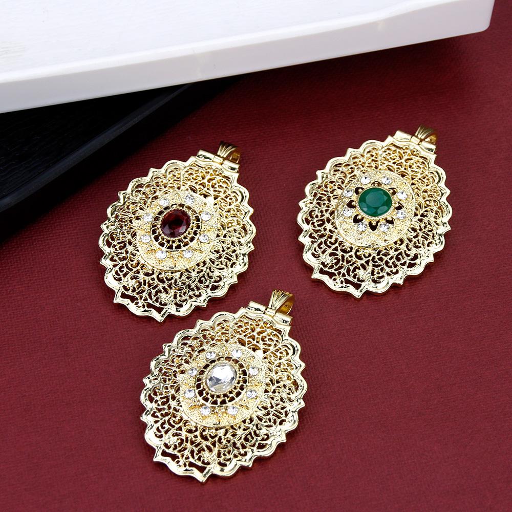 2023 Dámská brož Červená a zelená bílá Zlatá barva Svatební šperk pro nevěstu