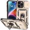 Apple 15Pro Etui na Telefon Stojak Pierścieniowy Przesuwane Okienko 13ProMax Magnetyczny Stojak Pokrowiec Ochronny