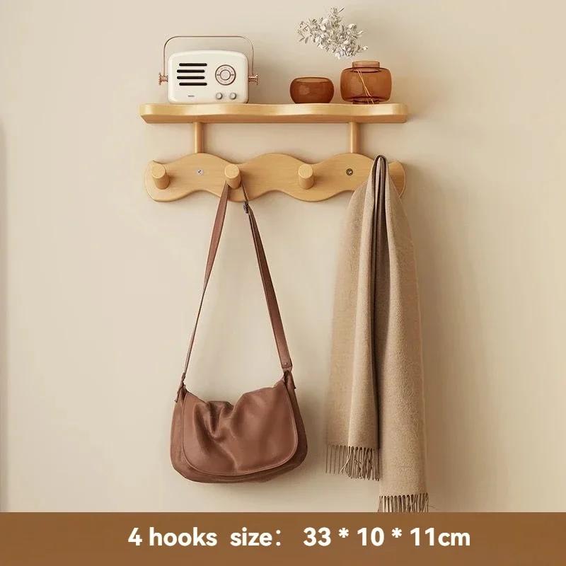 Väggmonterade Kläder Halsduk Förvaringskrokar Entréhall Klädhängare för Rock Ryggsäck Nyckel Klädhängare Vägg Flytande Hylla