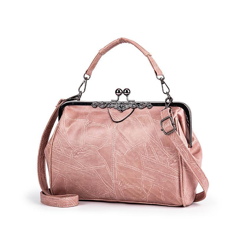 Women's Retro Fashion Handbags 2026: Spanish-Style Clip Shoulder Messenger Bag