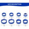 for Silverado Center Console Knob Cover Trim Ring Blue for Chevy Silverado/Suburban/GMC Sierra 2014-2018 Blue Interior Accessories 8pcs