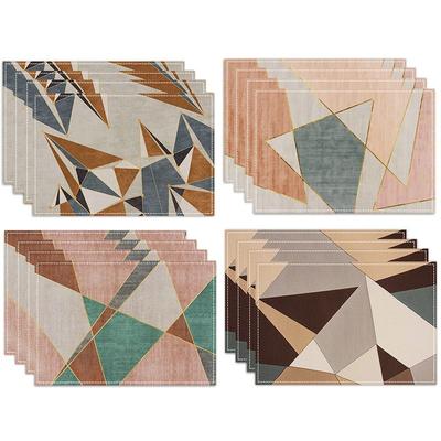 Elegant Geometric Striped Placemat Kitchen Dining Room Dining Table Anti-scalding Heat Insulation Mat