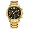 Top Brand Watch Quartz Large Dial Luminous Watch Men's Stainless Steel Strap Calendar Quartz Glass Mirror Chronograph Watch