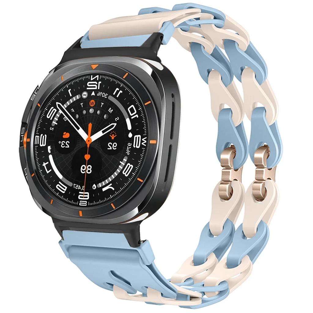 Silicone Chain Strap for Samsung Galaxy Watch 2025/7 Ultra 47mm Wristband Band Bracelet for Galaxy Watch ultra 2025 Watchband