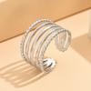 Adjustable Multi-Layer Stainless Steel Ring with Gold Plating