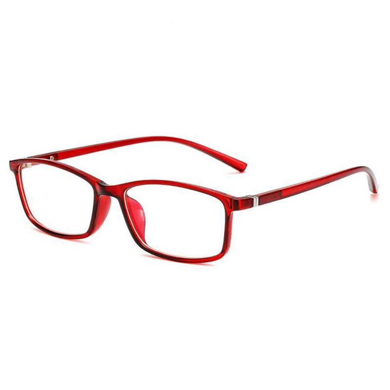 TR90 Square Myopia Glasses -1 0 To -6 0 Prescription Eyewear Unisex Blue Red Transparent Black Frame Lightweight Durable