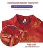 Plus Size Floral Two-Tone Stand Collar Vest for Middle-Aged and Elderly Women - Spring & Autumn Style