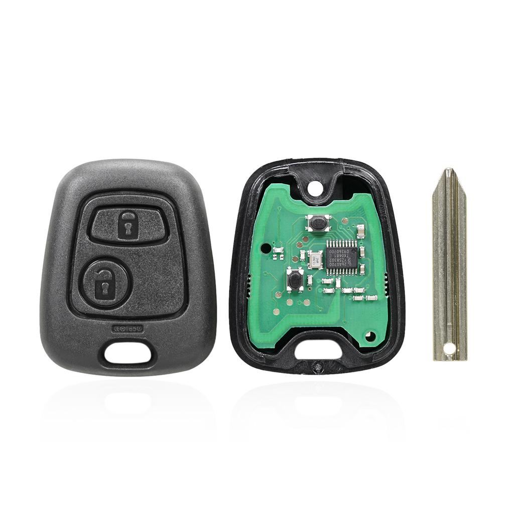 2 Buttons Key Fob Replacement 433MHz Remote Car Key Fob Car Keyless Entry Remote Control for Citroen Saxo Picasso Xsara Berlingo