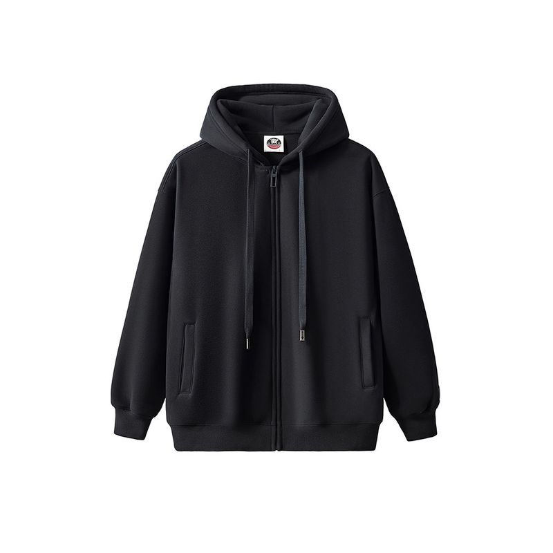 520G Heavy Weight Stiff American Hooded Knit Cardigan Sweatshirt Men's Autumn and Winter Fleece-lined Thickened Export Men's Clothing Outwear