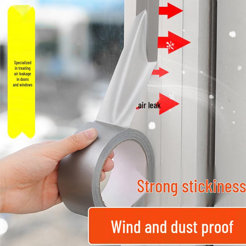 Windproof, No-Trace High Viscosity Door and Window Seal Strip - Hand-Tearable Cloth Base Tape