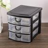 3-Drawer Cosmetic Organizer Box With Transparent Drawers - Durable Plastic Cosmetic Storage Box For Cosmetics Bathroom