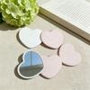 Heart-Shaped Portable Makeup Mirror: Minimalist Girly Pocket Vanity Mirror with HD Reflection