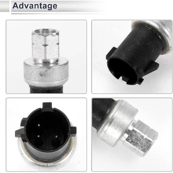 Engine A/C Pressure Switch Sensor for Jeep Grand Cherokee 2005-2011 Air Conditioning Refrigerant Pressure Transducer No.5189363AA 1 Pcs