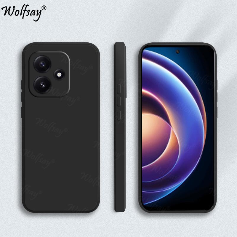 Candy Case For Xiaomi Redmi 12 5G Case Soft Original Liquid Silicone Back Case For Redmi 12 5G Cover For Redmi 12 5G 6.79 inch
