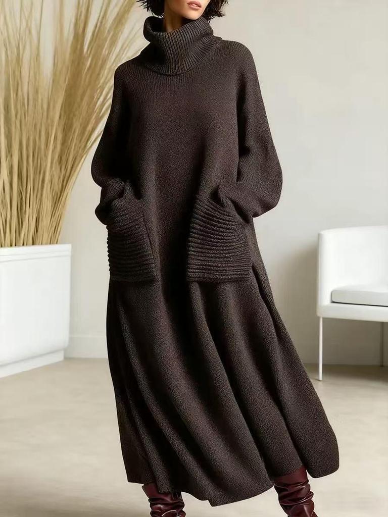 2025 Japanese Style Wool High Neck Dress Coat