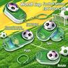 Football Themed Iridescent Plating Rotatable Fidget Slider Keychain Soccer Decompression Toy for Small Surprise Gift Use